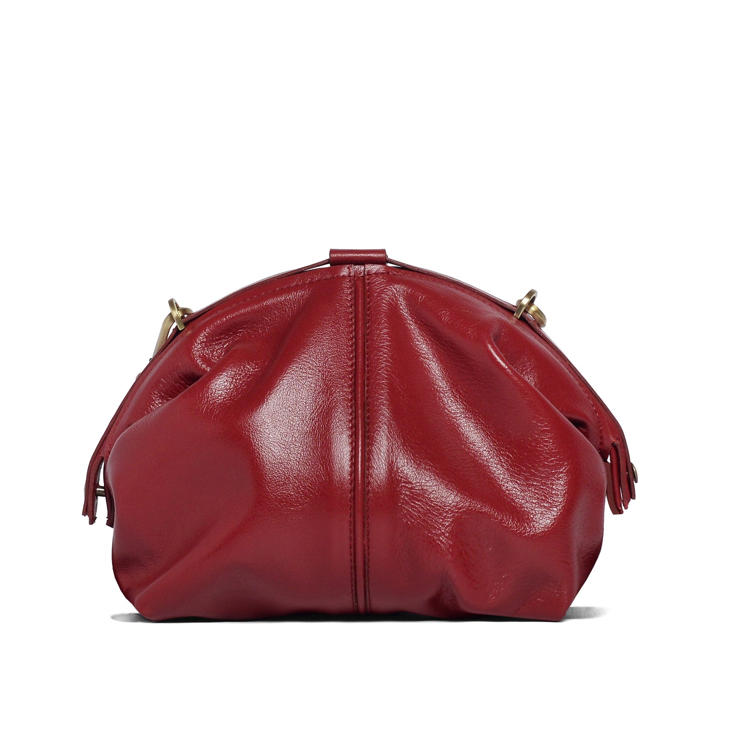 Medium glossy ruby pouf