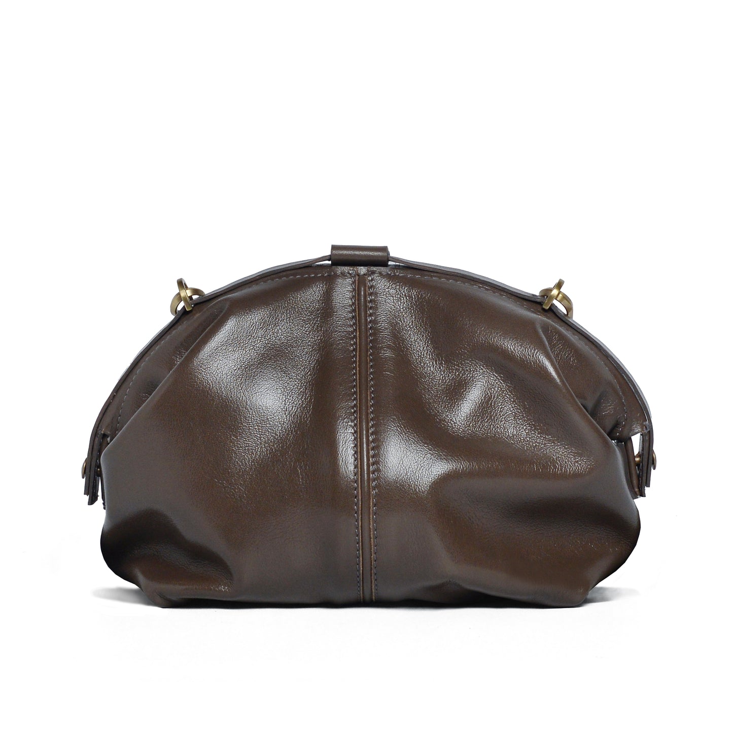 Pouf Medium glossy taupe