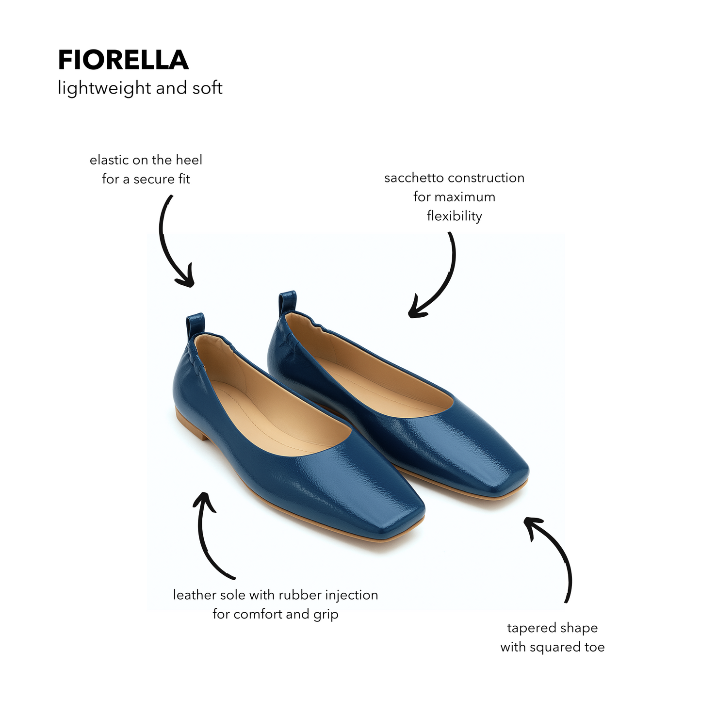 Ballerina Fiorella naplak navy