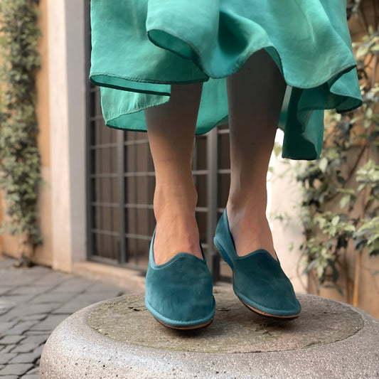 Friulana California turquoise velvet
