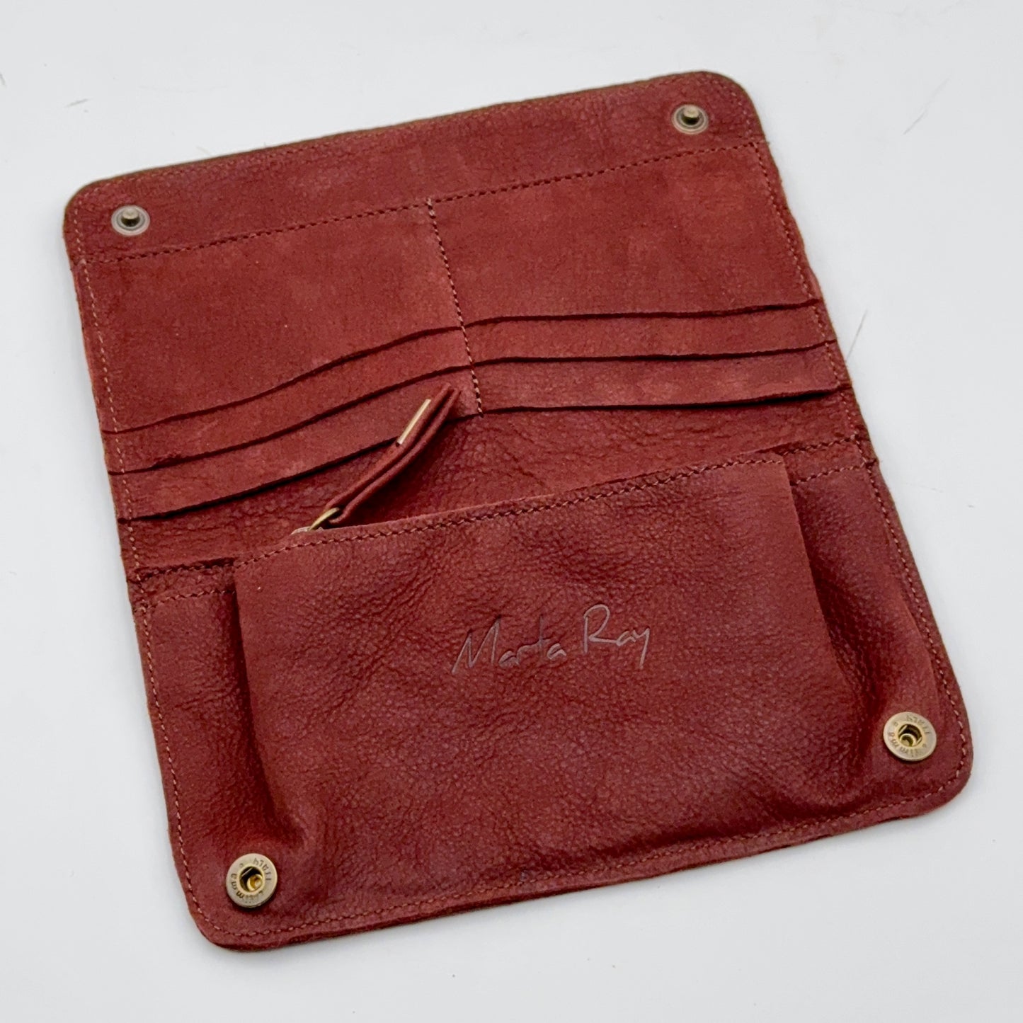 Kiki wallet long beach mud - brown leather wallet