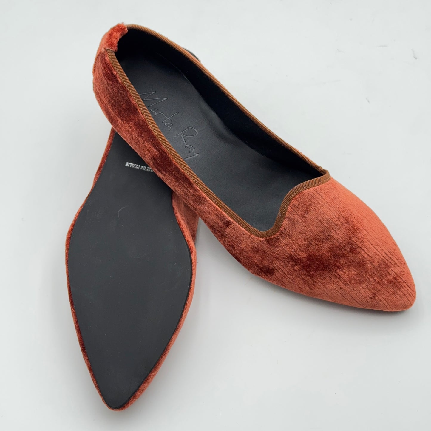 Scarpetta Flavia velluto perla ruggine