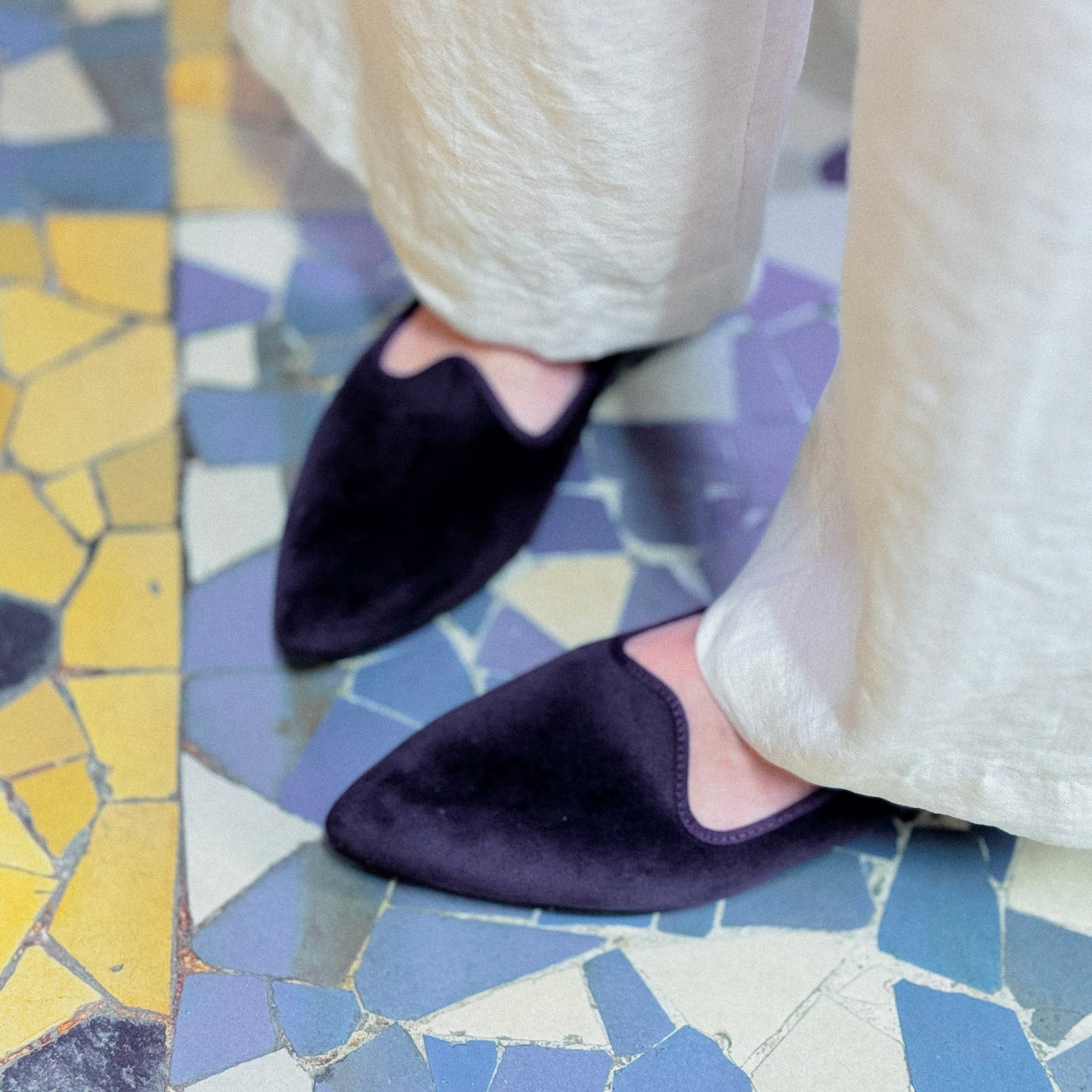 Flavia night velvet slipper