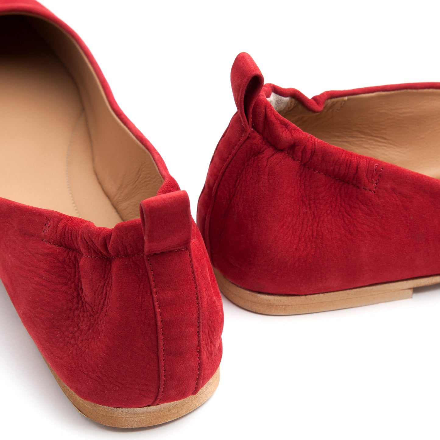 Ballerina sacchetto quadrata long beach rosso