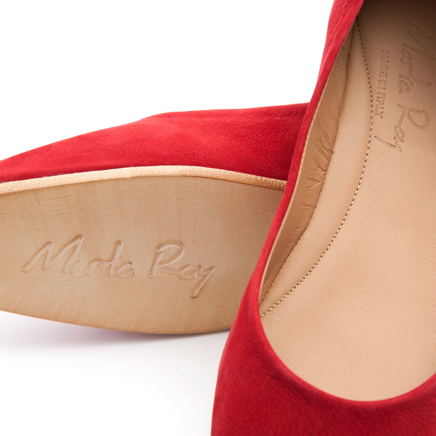 Ballerina sacchetto quadrata long beach rosso