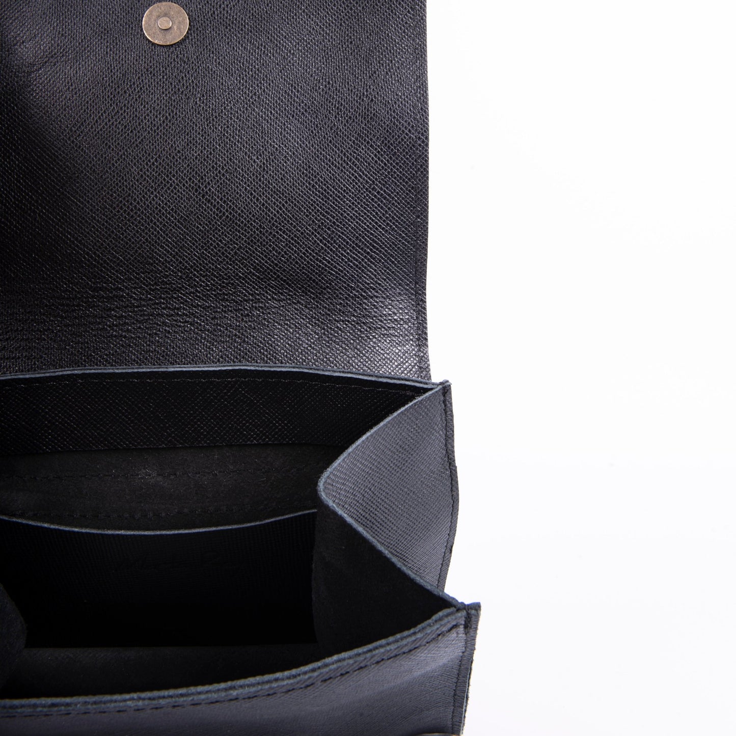 Anna saffiano/cavallino nero/zebrato bianco - pochette a tracolla in pelle nera - Marta Ray