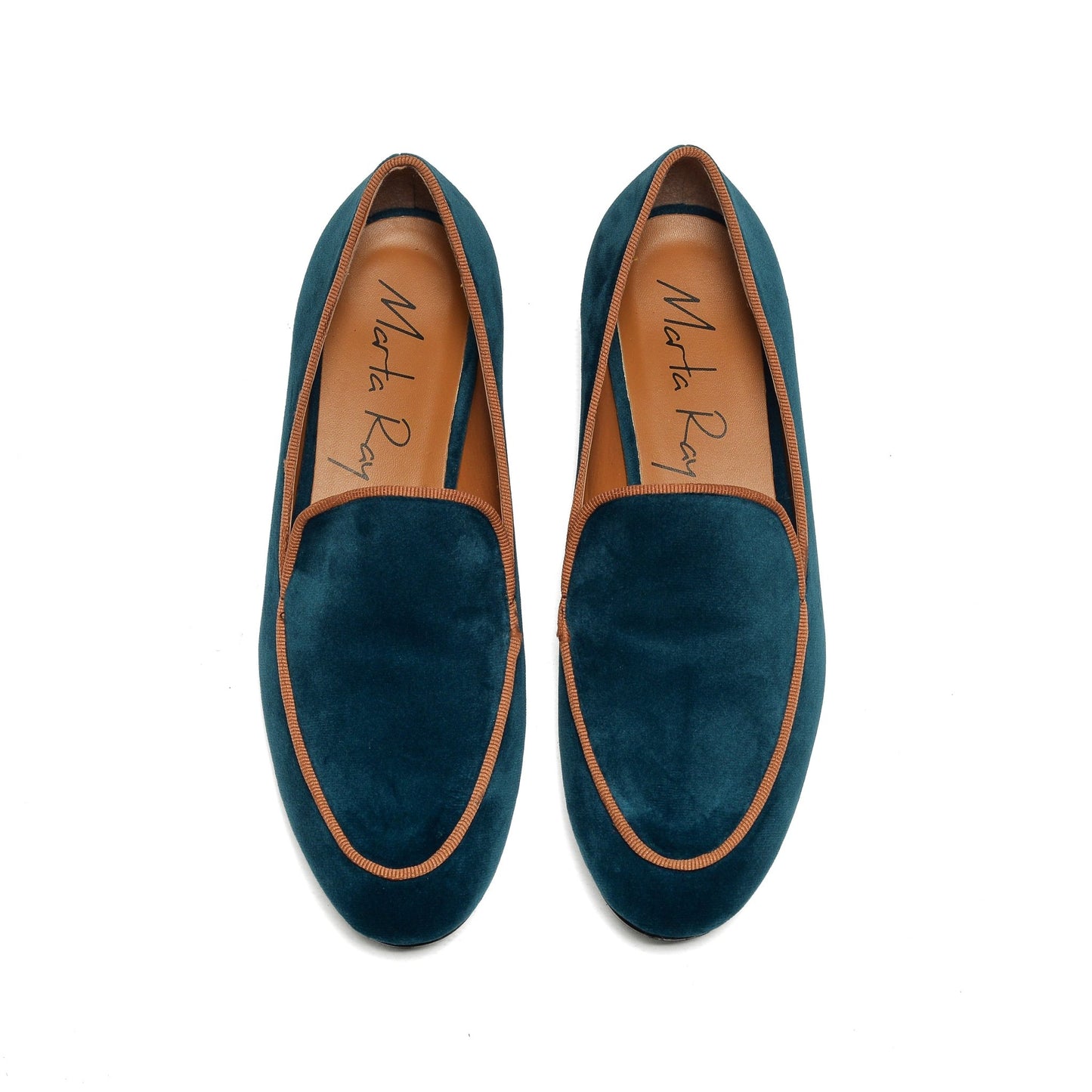 Mocassino Iris velluto petrolio - Marta Ray