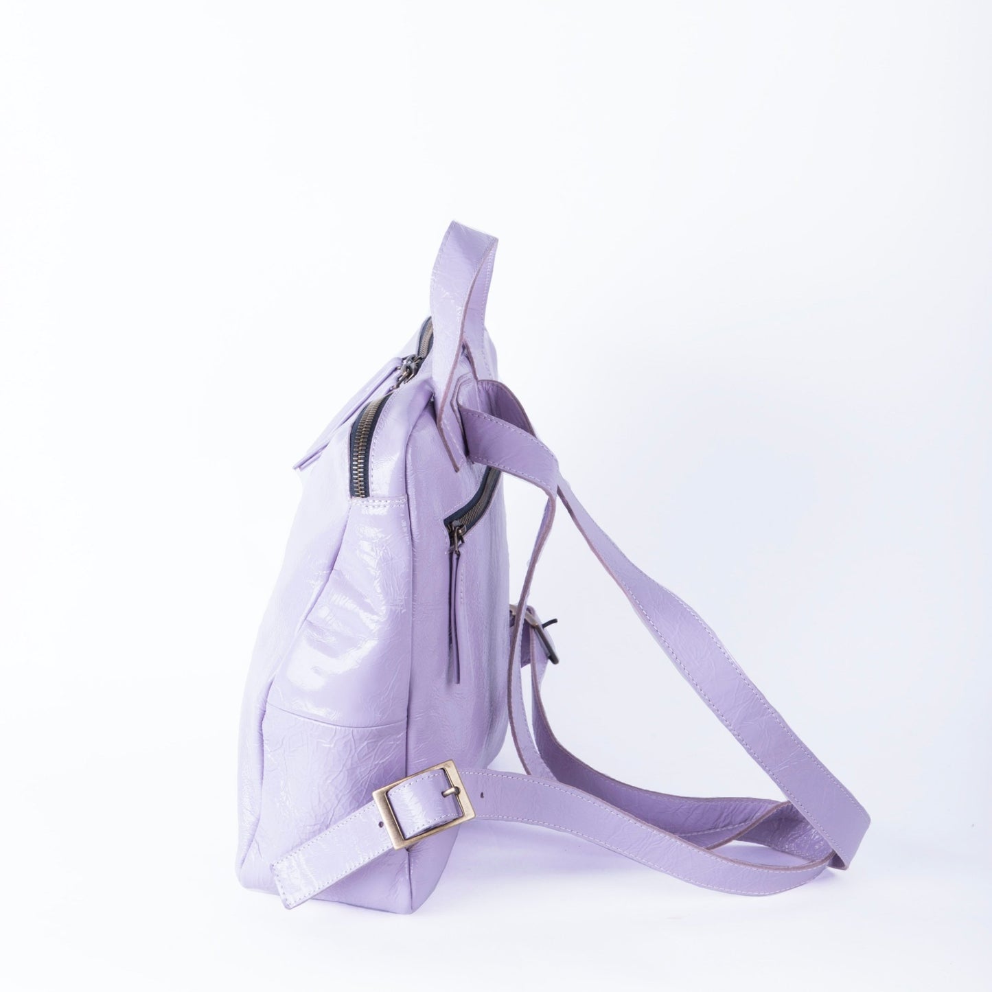 Seiko naplak glicine - zaino medio in pelle viola chiaro - Marta Ray