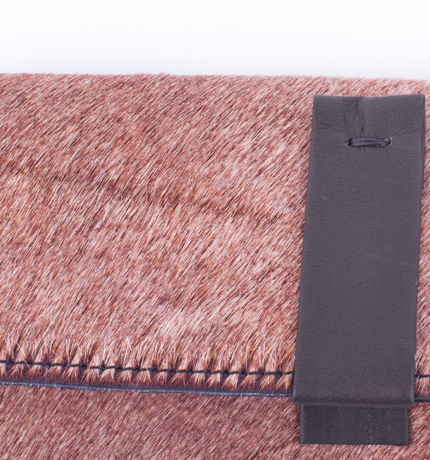 Wilma cavallino coffee - pochette in pelle beige - Marta Ray