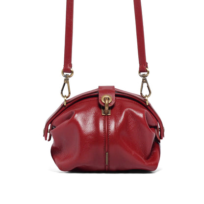 Pouf Small glossy rubino