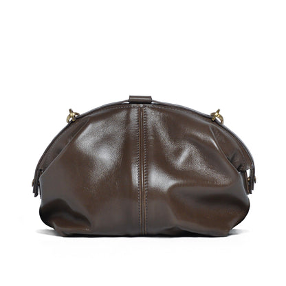 Pouf Medium glossy taupe