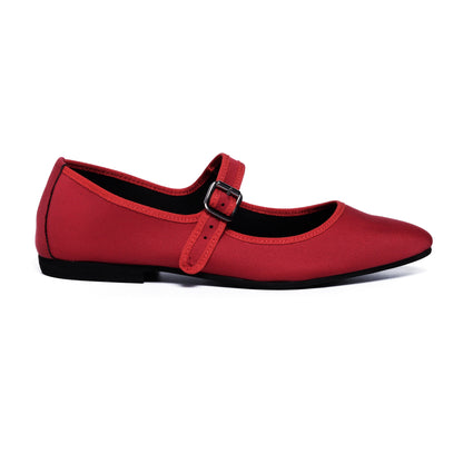 Scarpetta Flavia MJ satin rosso