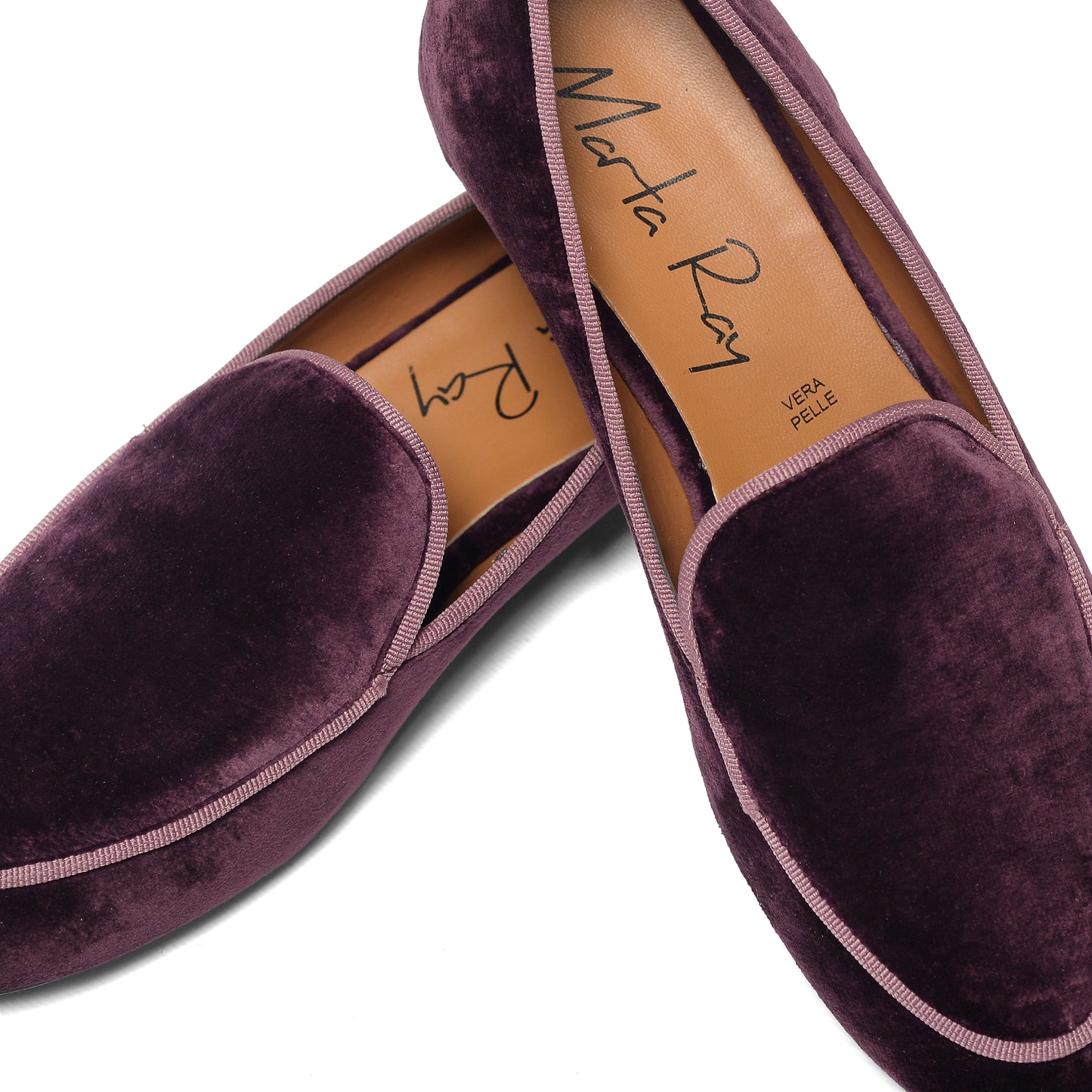 Iris plum velvet moccasin