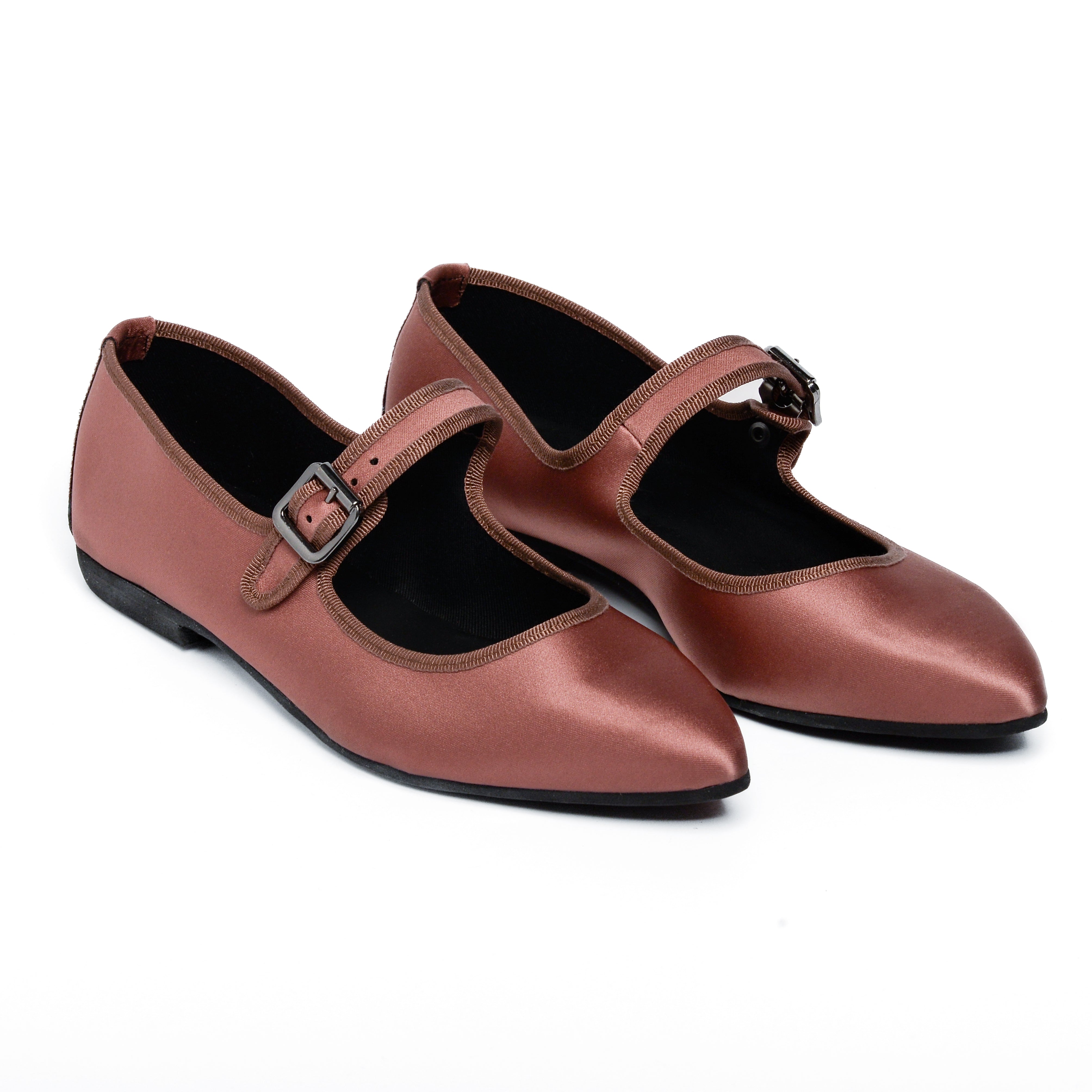 Flavia Mary Jane satin confetto