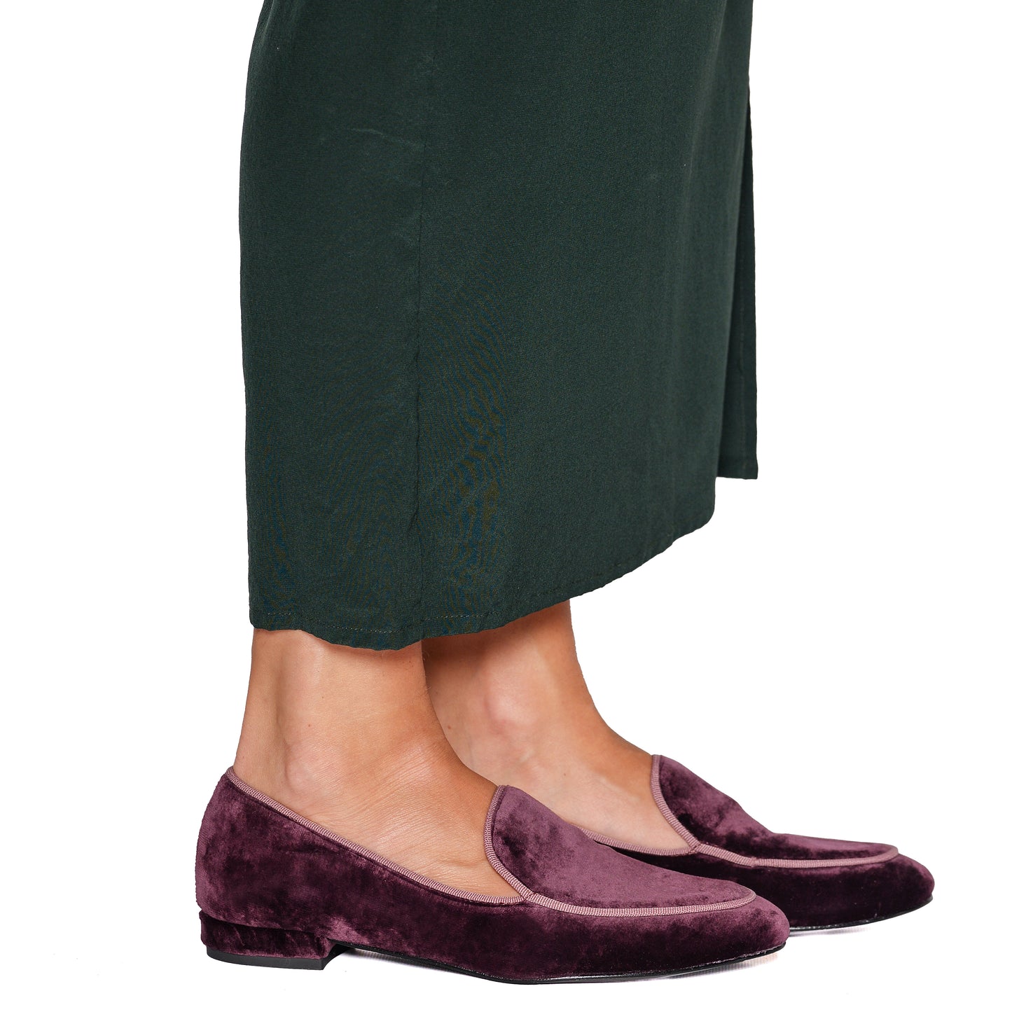 Iris plum velvet moccasin