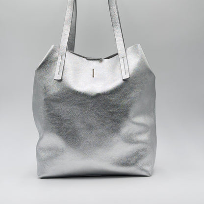 Alice bag laminato argento
