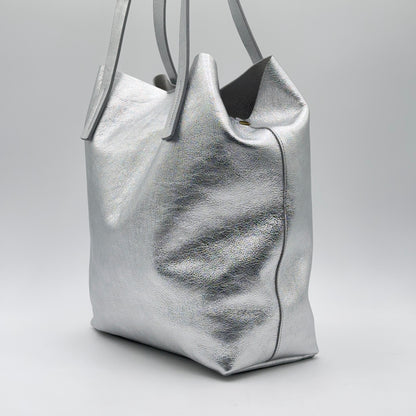 Alice bag laminato argento