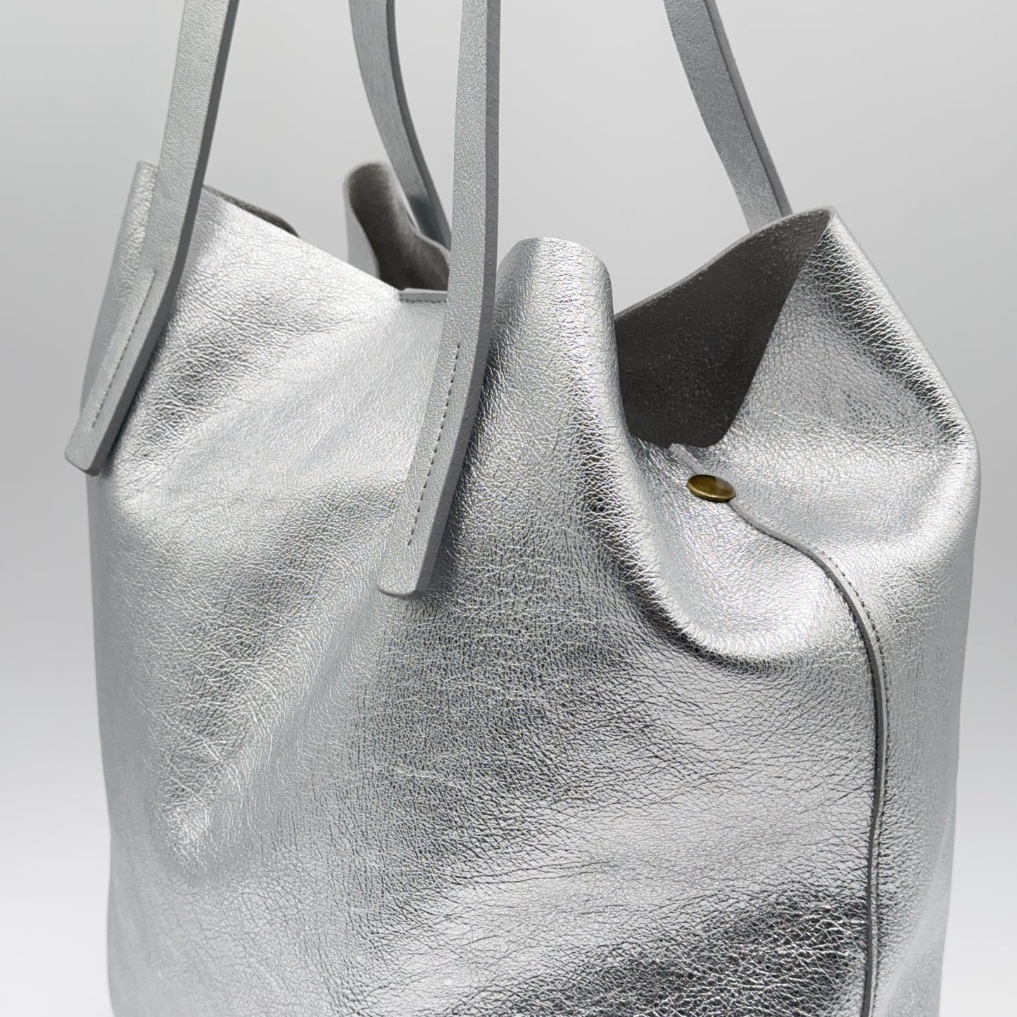 Alice bag laminato argento