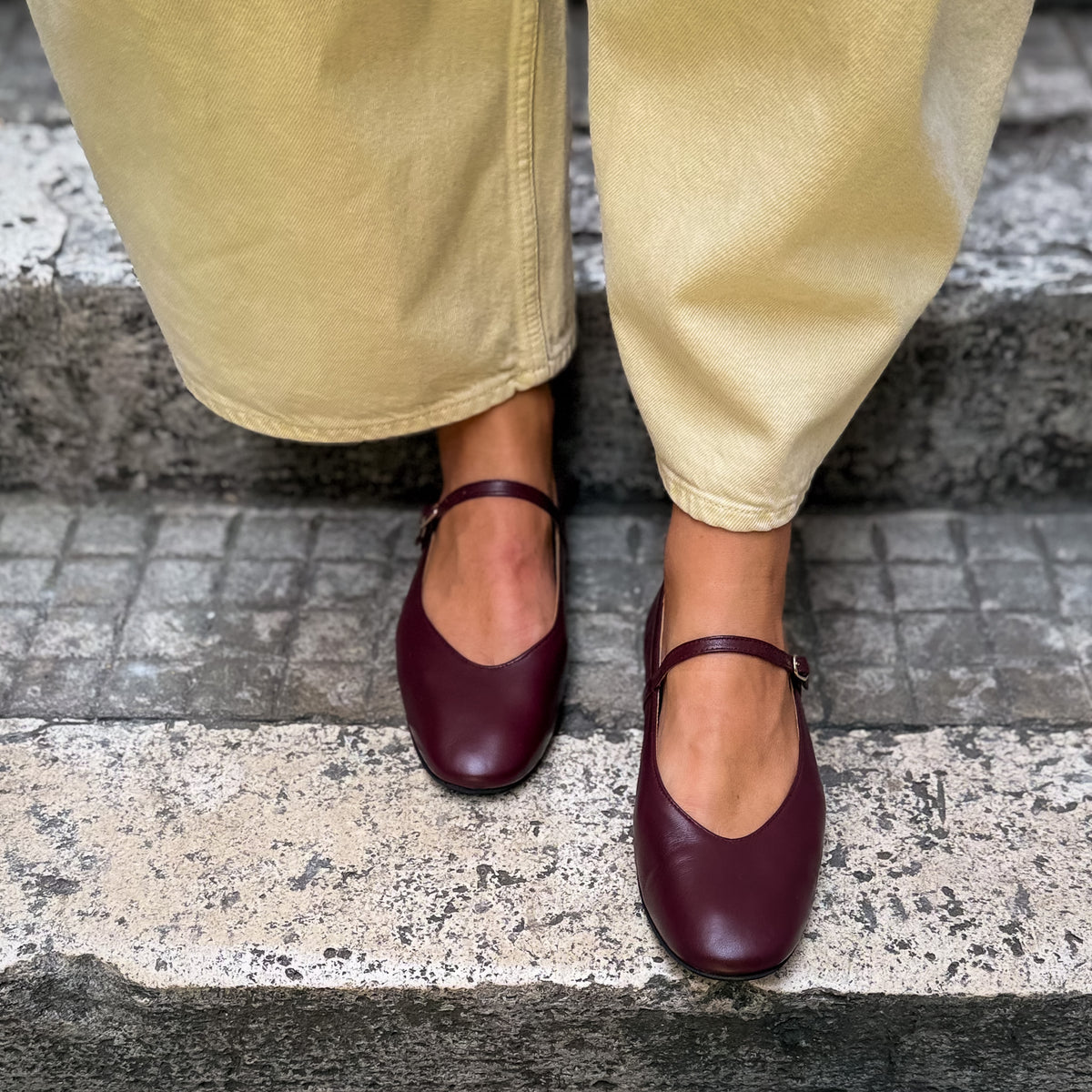 Ballerina Erica nappa bordeaux