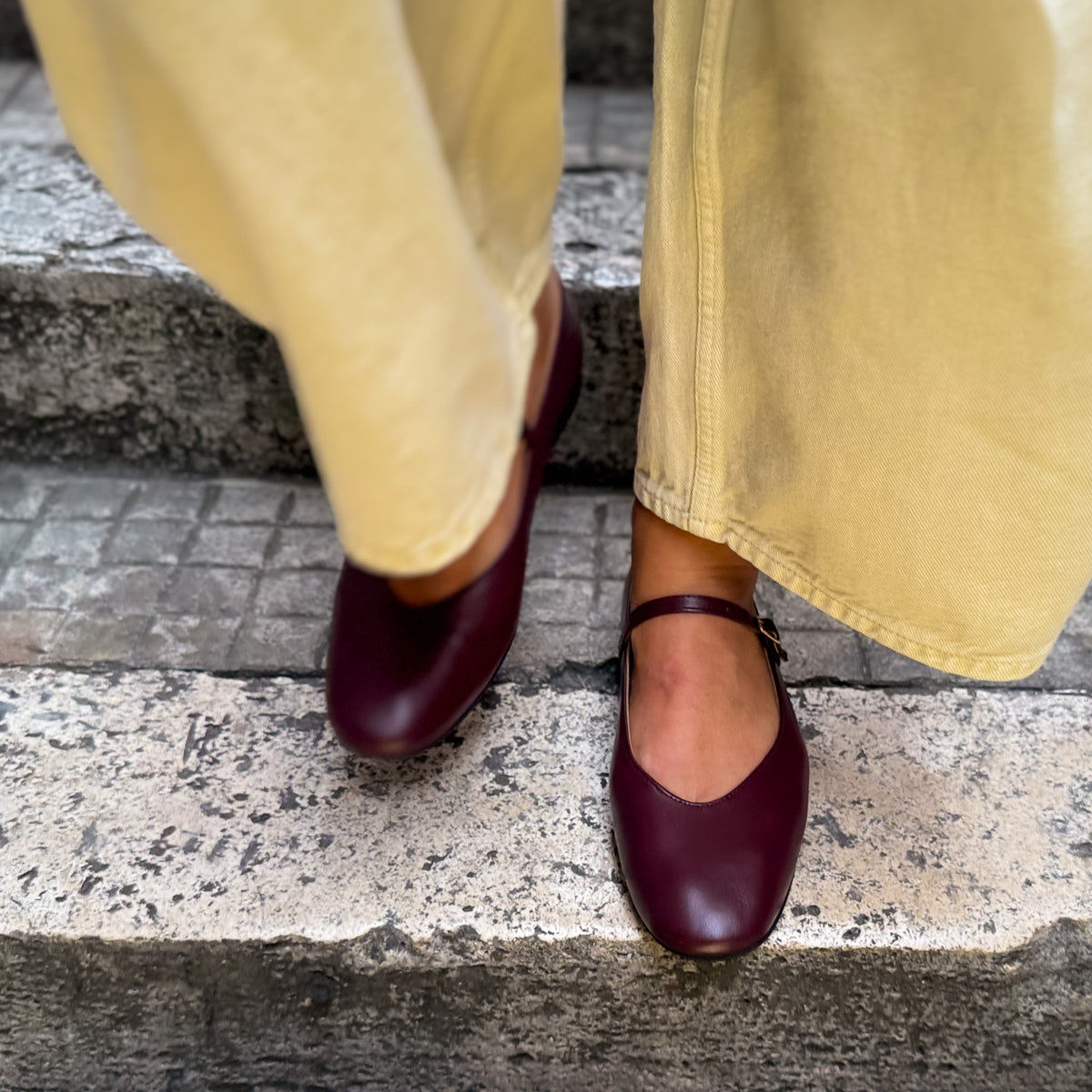 Ballerina Erica nappa bordeaux