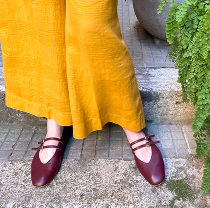 Ballerina Erica nappa bordeaux