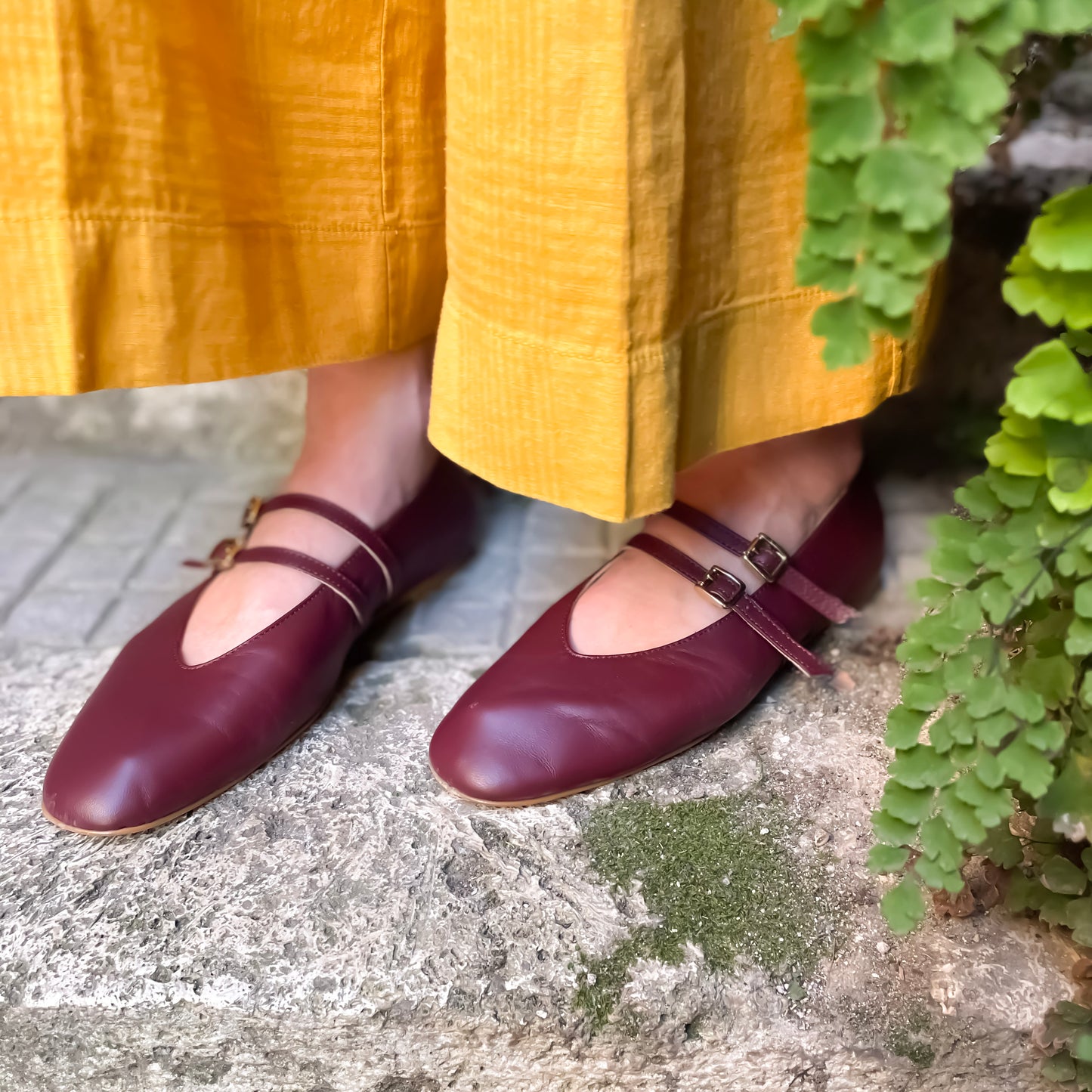 Ballerina Erica nappa bordeaux