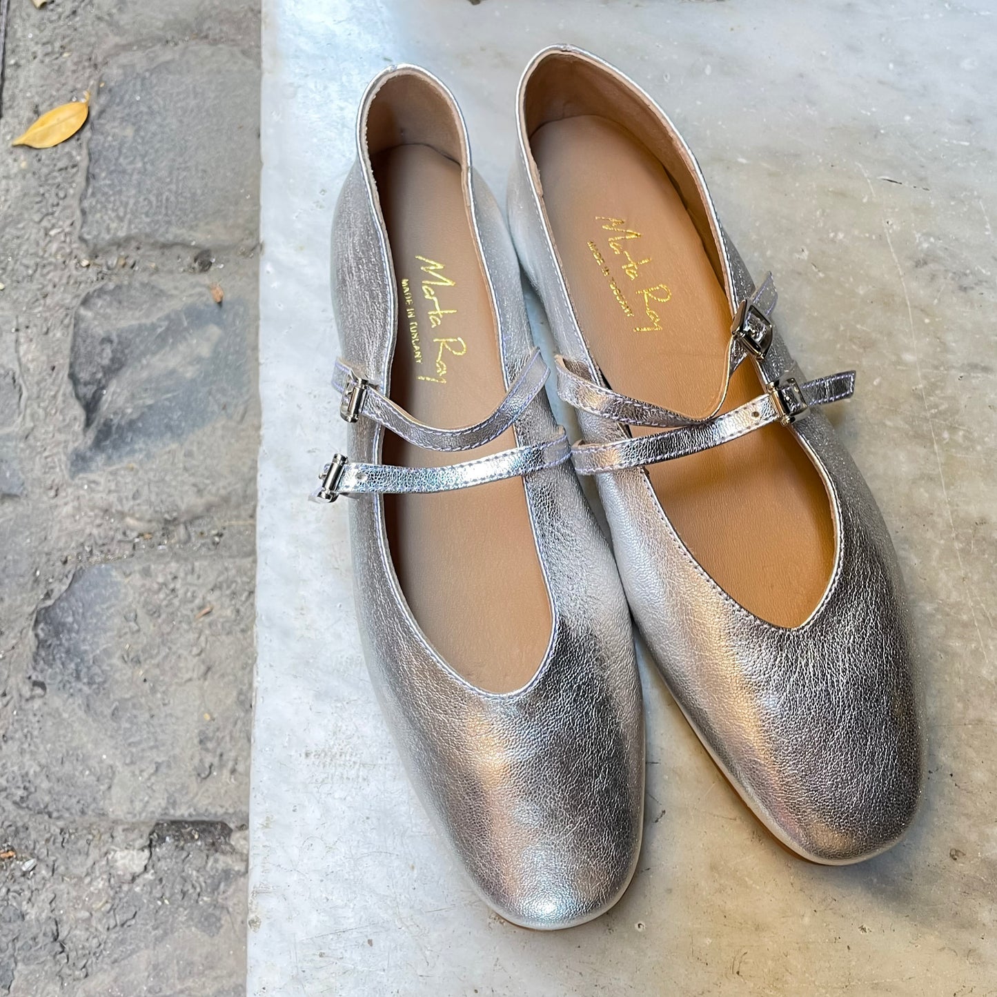 Ballerina Erica laminato opaco argento