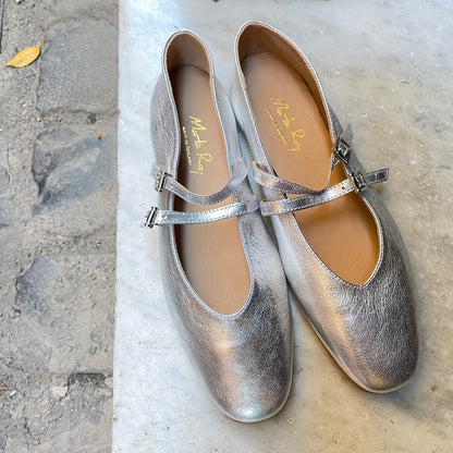 Ballerina Erica laminato opaco argento