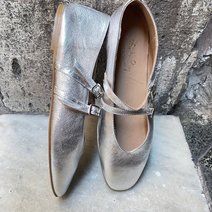Ballerina Erica laminato opaco argento