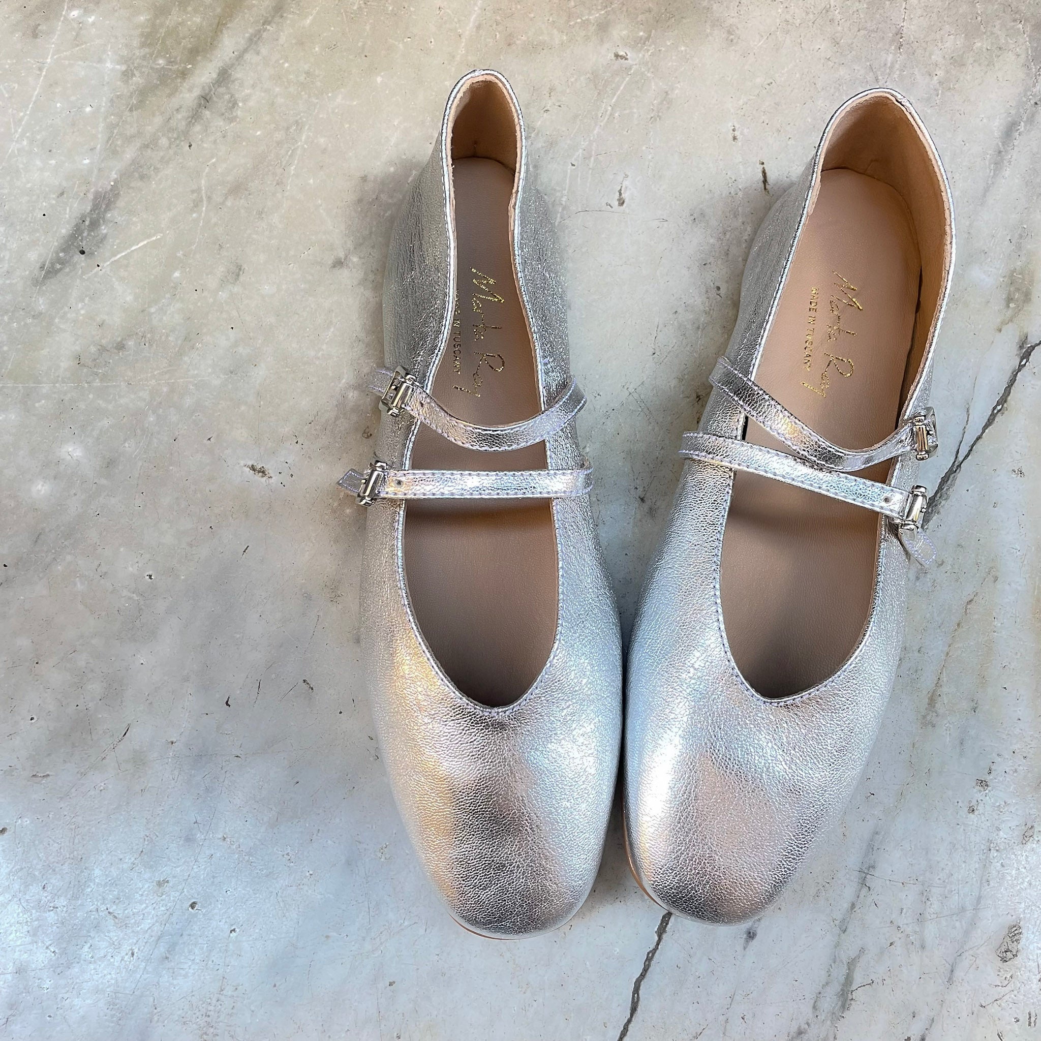 Ballerina Erica laminato opaco argento