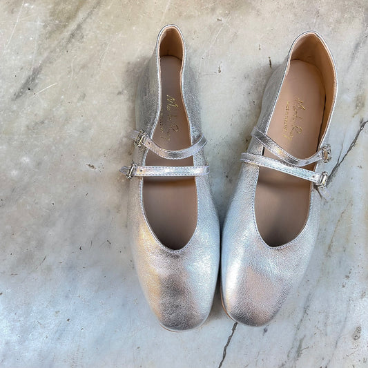 Ballerina Erica laminato opaco argento