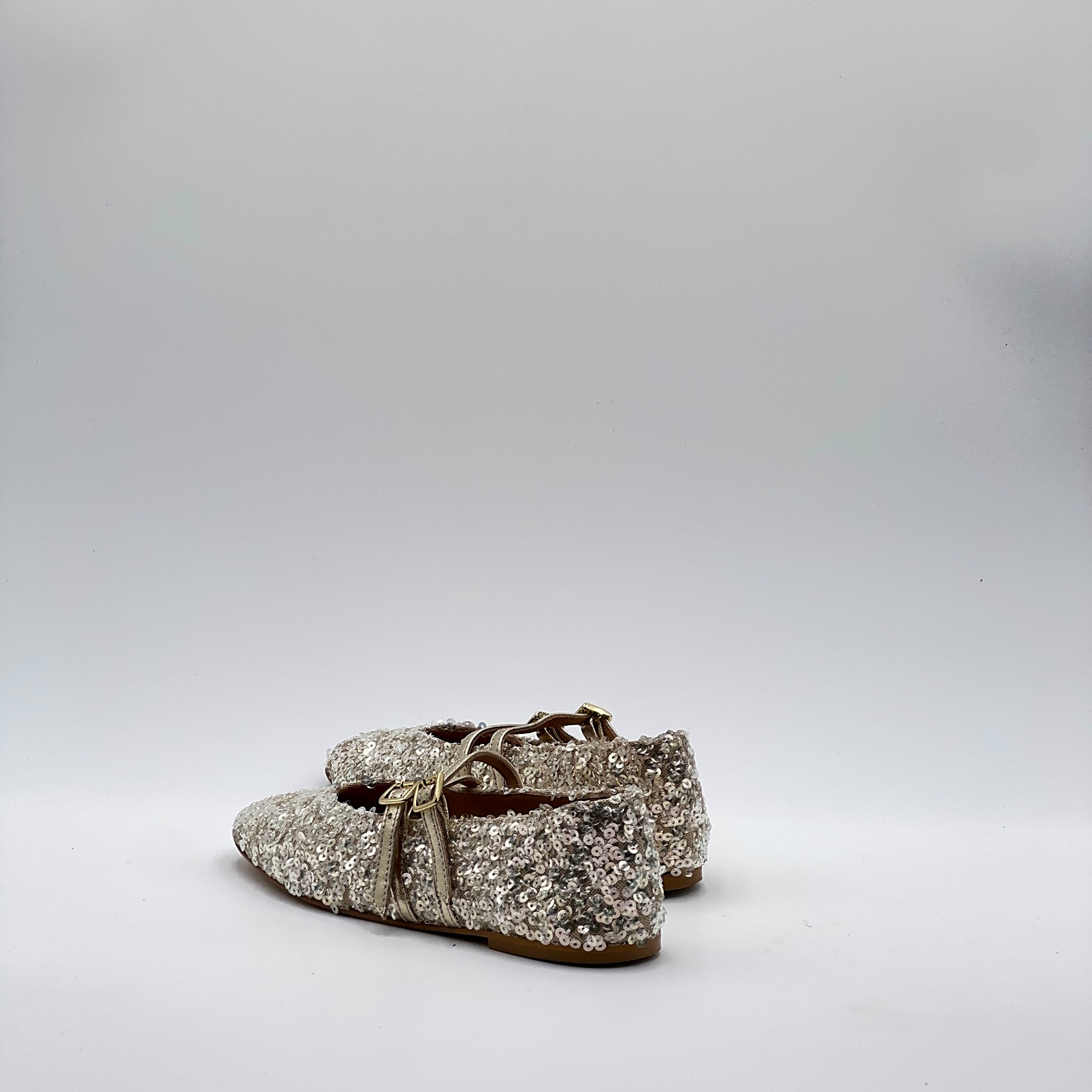 Ballerina Erica paillettes platino