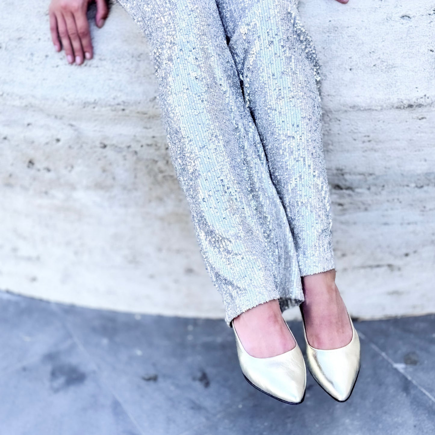 Ballerina Agostina laminato platino