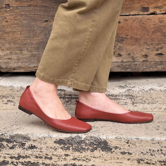 Ballerina Fiorella mousse cuoio inglese