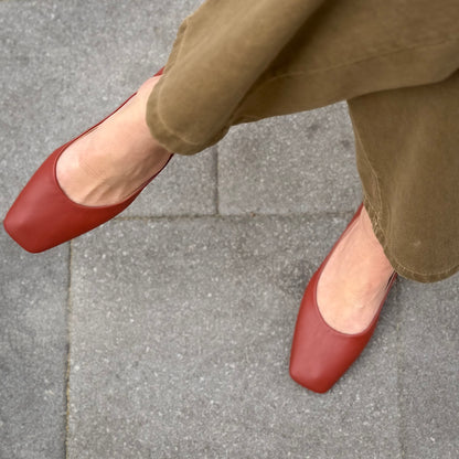 Ballerina Fiorella mousse cuoio inglese
