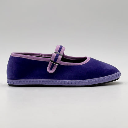 Bebe Mary Jane velluto viola
