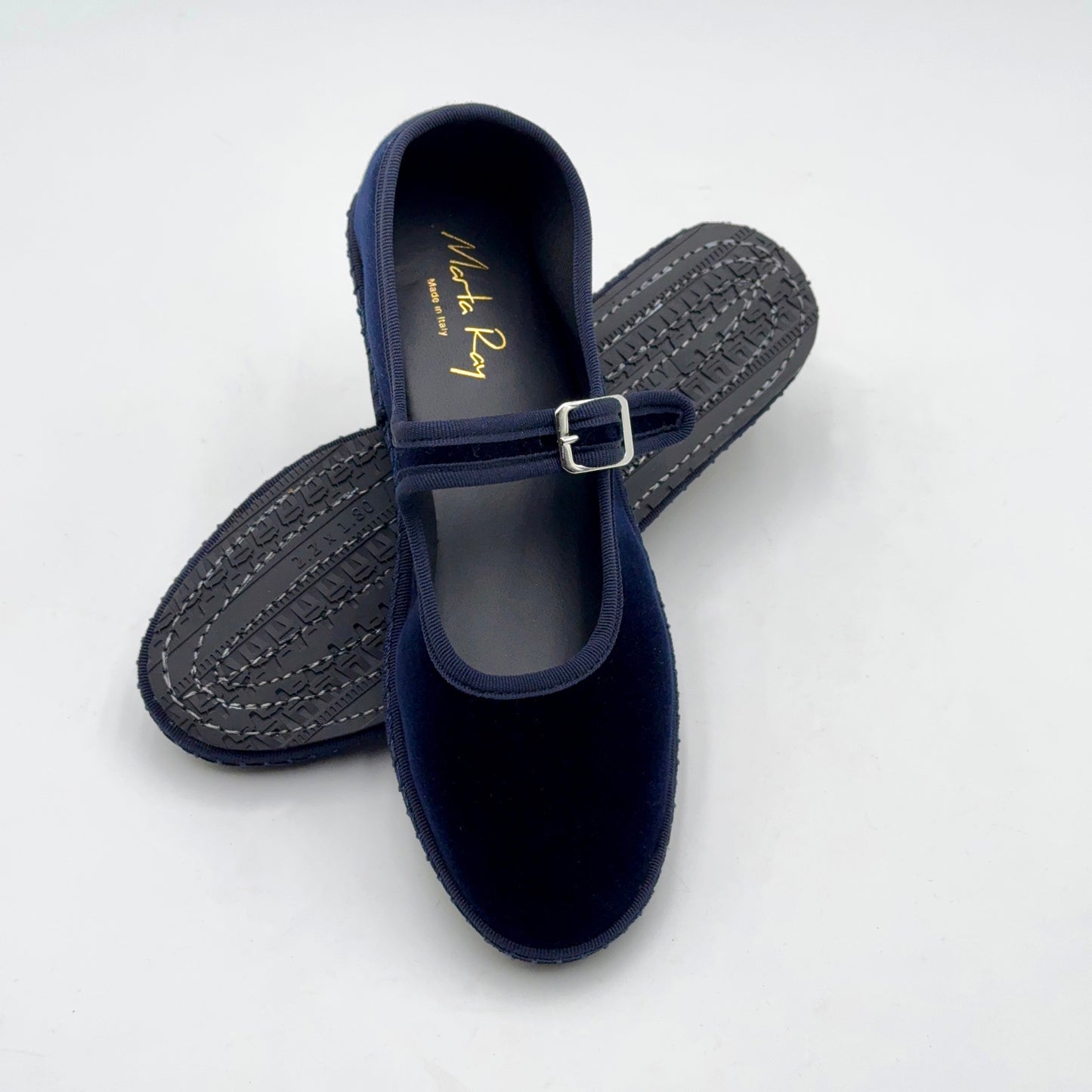 Bebe Mary Jane velluto blue scuro