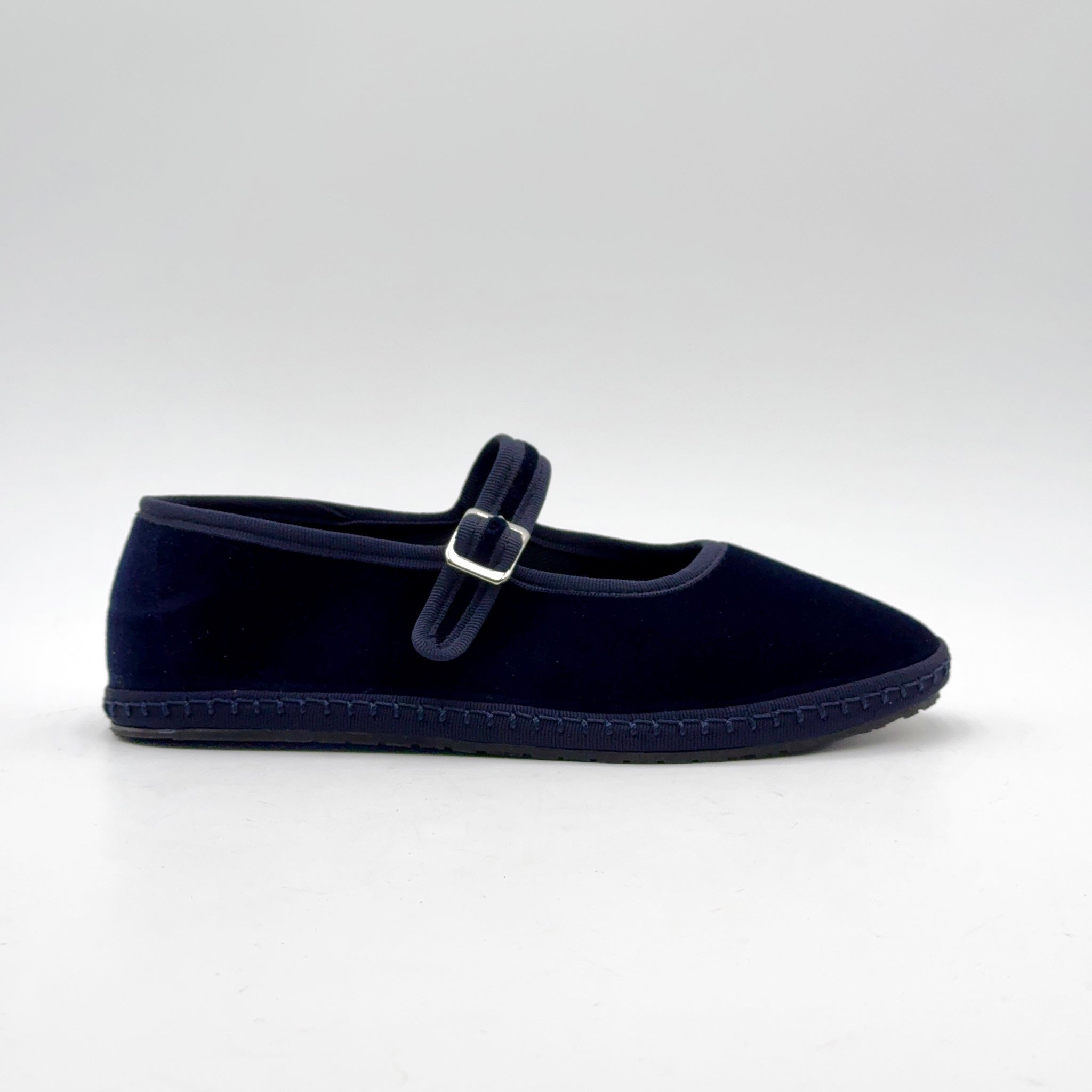 Bebe Mary Jane velluto blue scuro
