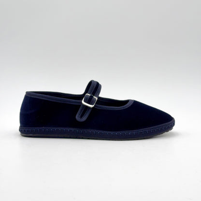 Bebe Mary Jane velluto blue scuro