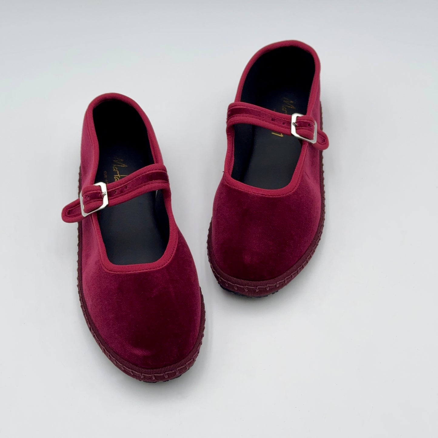 Bebe mary jane velluto bordeaux
