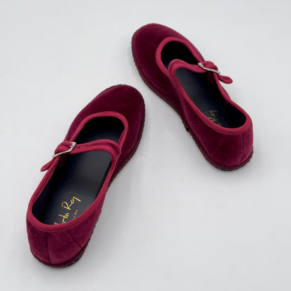 Bebe mary jane velluto bordeaux