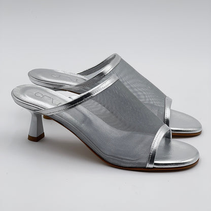 Sandalo Vela tulle argento