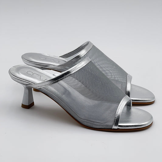 Sandalo Vela tulle argento