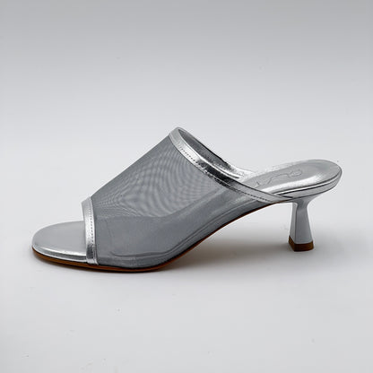 Sandalo Vela tulle argento