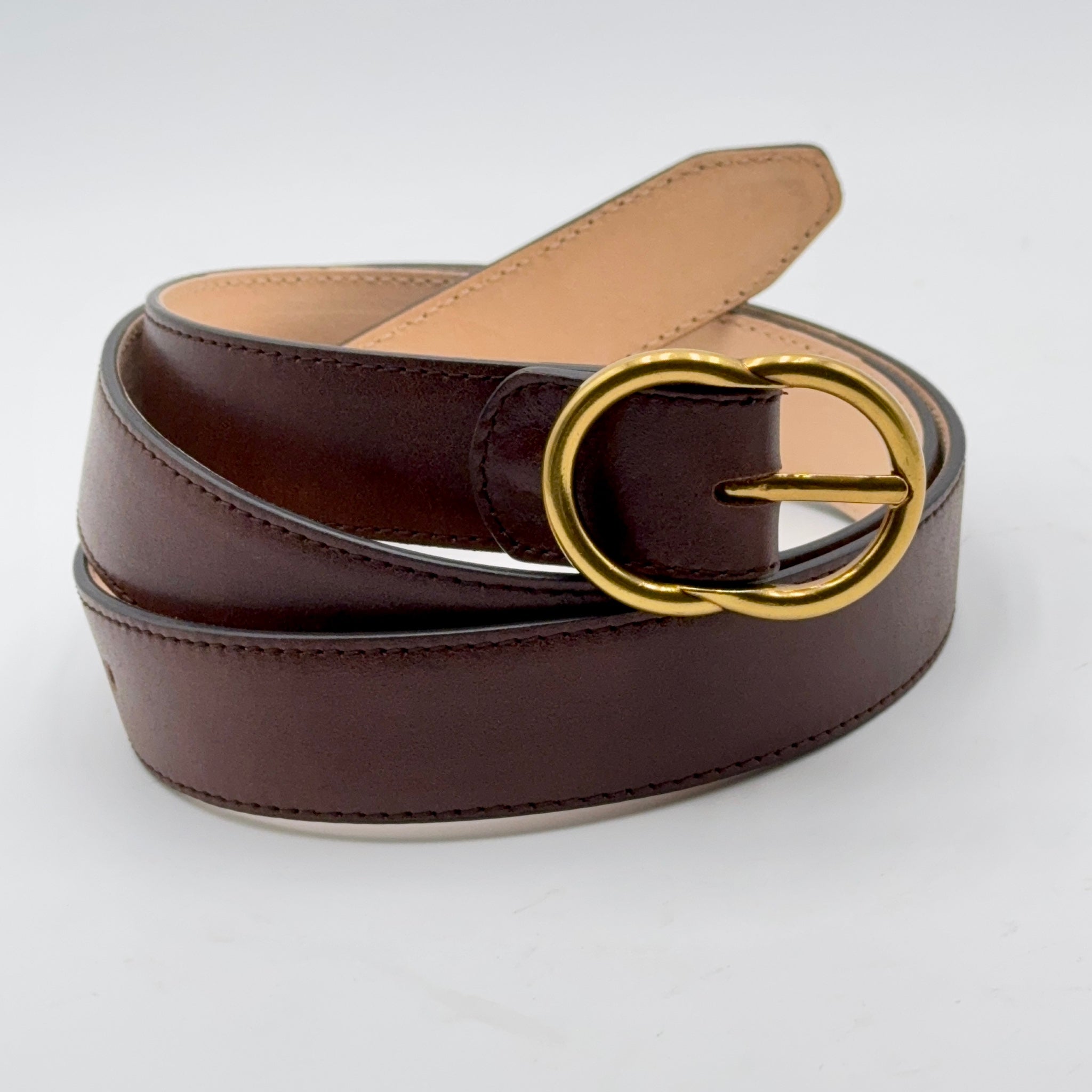 Cintura altezza 3 cm cuoio scuro