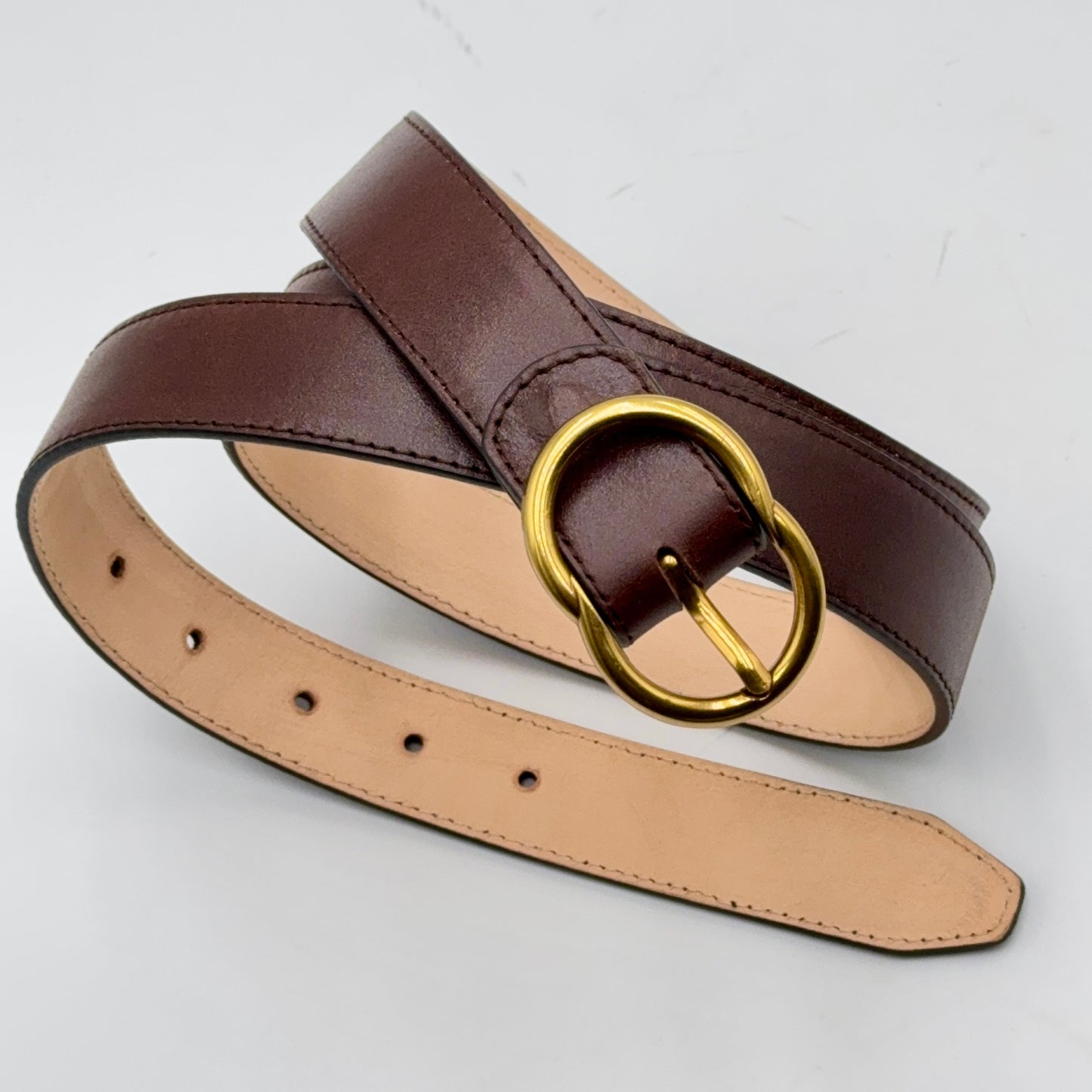 Cintura altezza 3 cm cuoio scuro