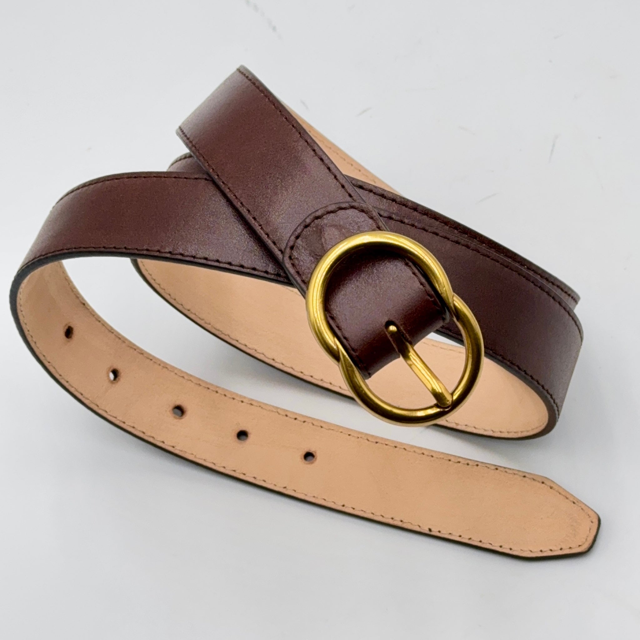 Cintura altezza 3 cm cuoio scuro