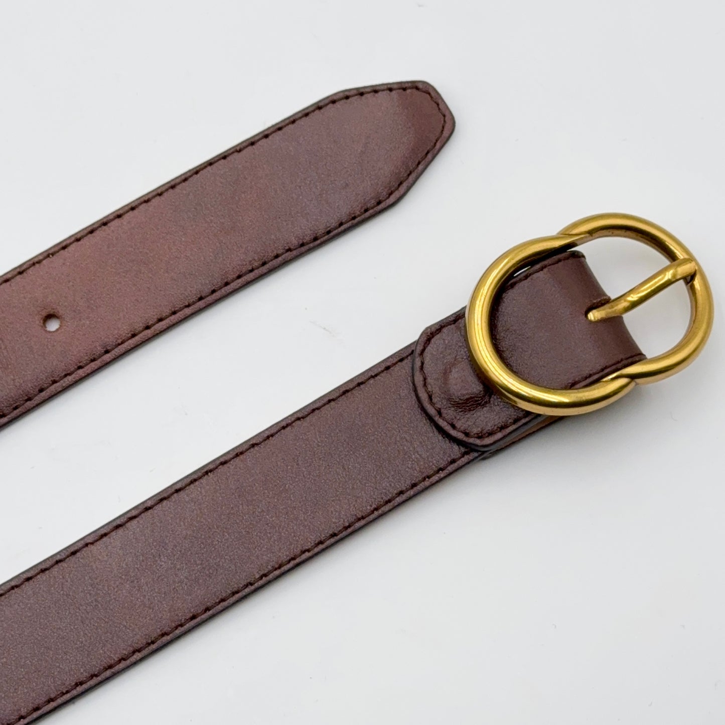 Cintura altezza 3 cm cuoio scuro