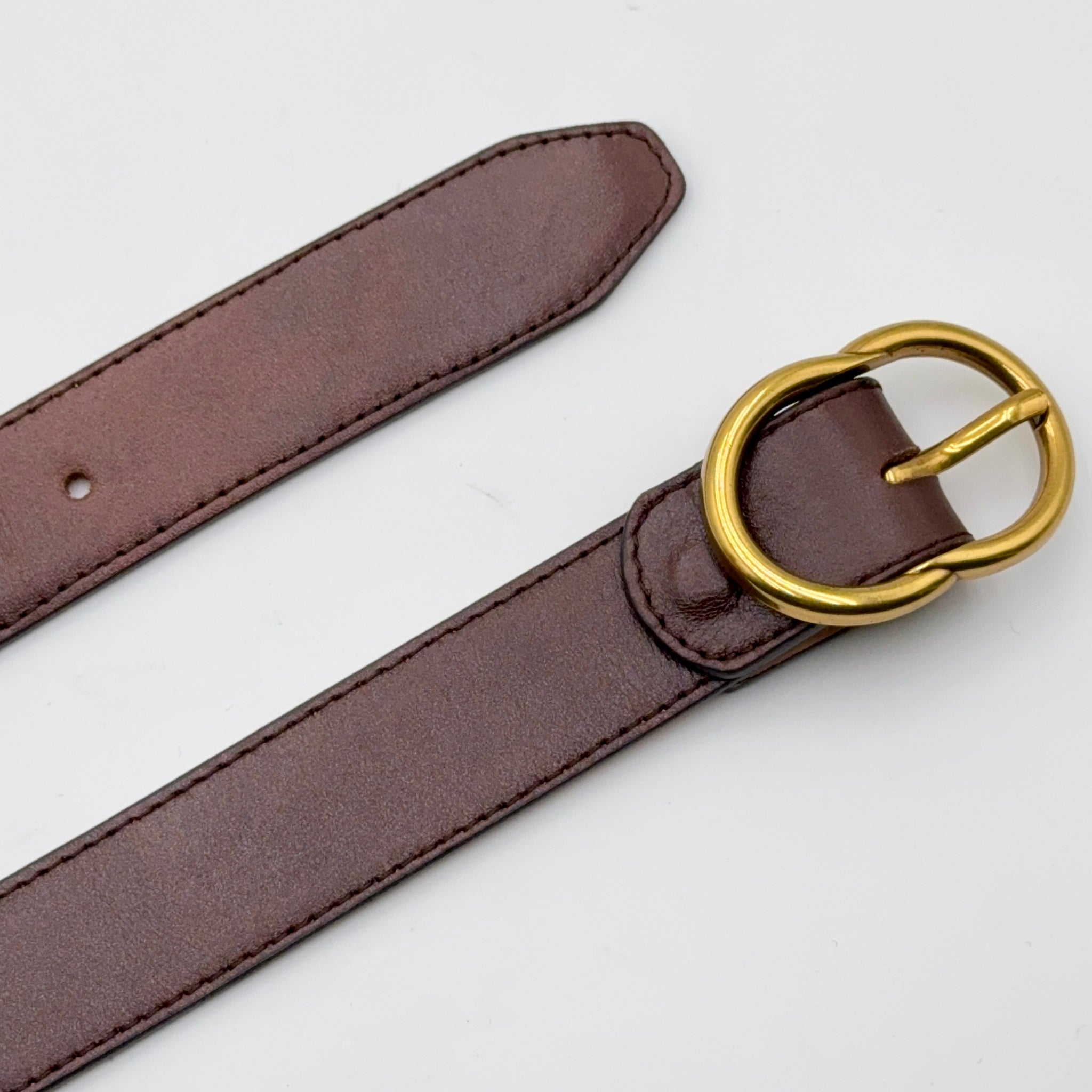 Cintura altezza 3 cm cuoio scuro