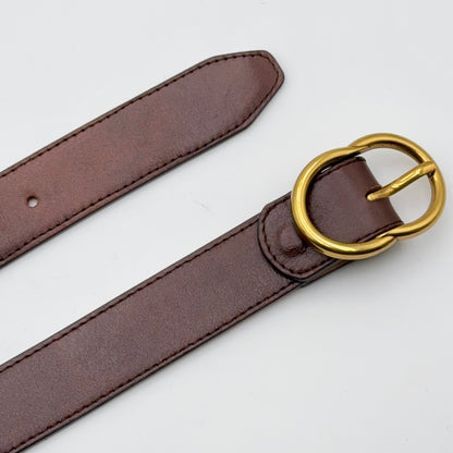 Cintura altezza 3 cm cuoio scuro